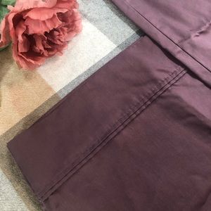 2 King Size Pillowcases Purple Cotton